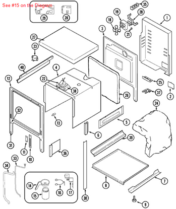 Picture of Whirlpool JAR- DRAIN - Part# Y707869