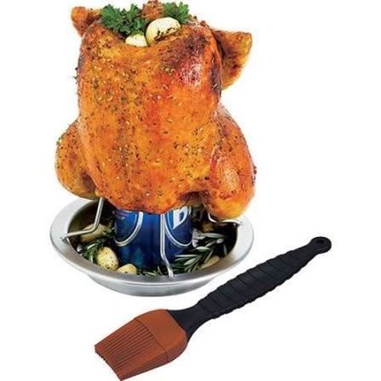 Picture of BBQ STAINLESS STEEL CHICKEN ROASTER - Part# 41333