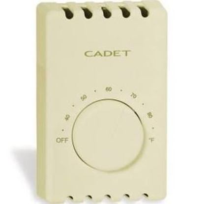 Picture of Cadet Manufacturing Bimetal Temperature Control Thermostat T410B DP - White - Part# 72802