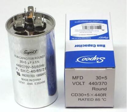 Picture of 440V ROUND DUAL RUN CAPACIT - Part# CD30+5X440R
