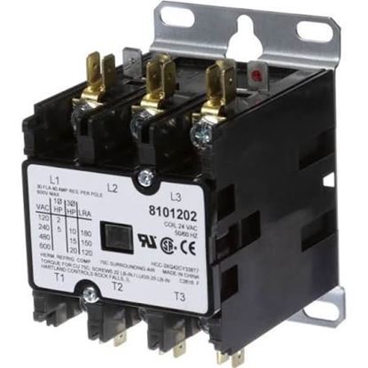 Picture of 1 POLE 40A 24V CONTACTOR - Part# ELE1P40A24V