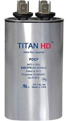 Picture of 80MFD/440V/OVAL - Part# POCF80A