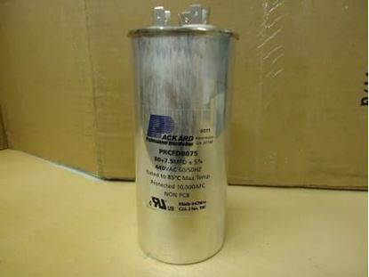 Picture of 440 Volt Round Run Capacitor 80+7.5 MFD - Part# PRCFD8075