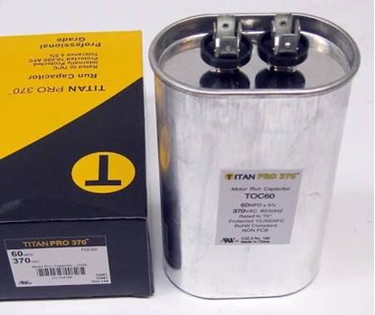 Picture of 60 MFD 370V OVAL CAPACITOR - Part# TOC60