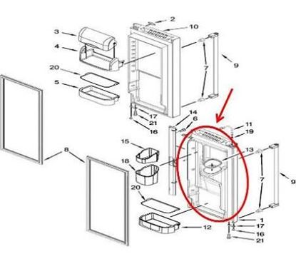 Picture of Whirlpool DOR-FIP SS - Part# 13107874SQ