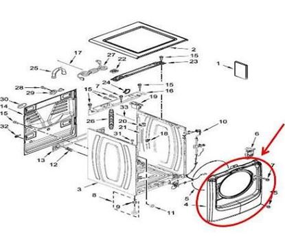 Picture of Whirlpool PANEL - Part# W10846340