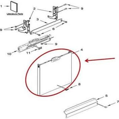 Picture of Whirlpool PANEL - Part# W10849693