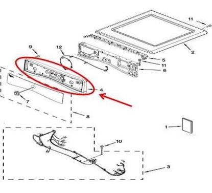 Picture of Whirlpool CONSOLE - Part# WPW10463687