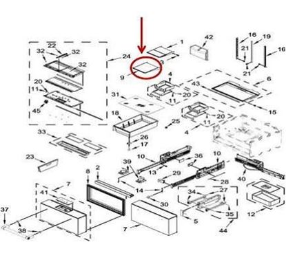 Picture of Whirlpool SHELF-GLAS - Part# WPW10756310