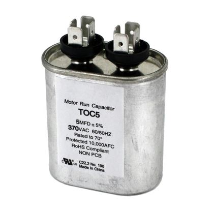 Picture of 50+5 MFD 370V OVAL CAP - Part# POCD505A