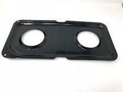 Picture of GE General Electric Hotpoint Sears Kenmore Range Stove Cook Top Black Left Side Double Burner Drip Pan - Part# WB34K10010