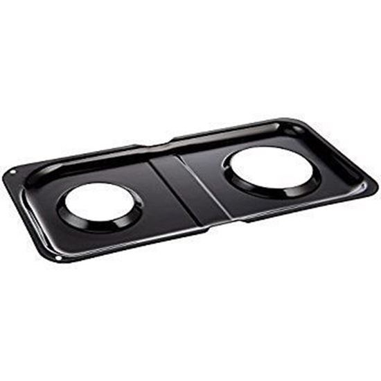 Picture of GE General Electric Hotpoint Sears Kenmore Range Stove Cook Top Black Right Side Double Burner Drip Pan - Part# WB34K10009