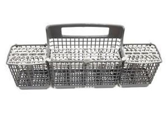 Picture of Whirlpool KitchenAid Roper Amana Jenn-Air Maytag Gaffers and Sattler Magic Chef Sears Kenmore Admiral Dishwasher SILVERWARE CUTLERY BASKET - Part# W10807920
