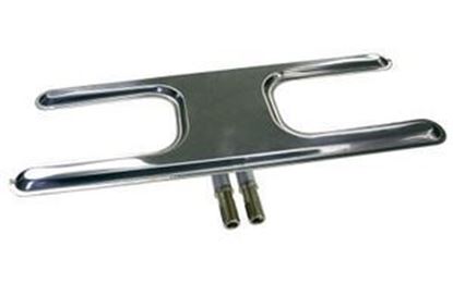 Picture of 15" BBQ Stainless Steel H Burner With 2 Flex Venturies - Part# 10502-72401