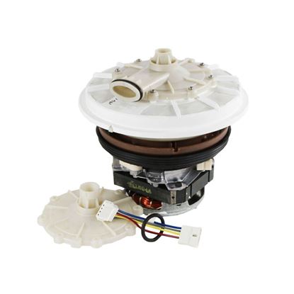 Picture of Whirlpool KitchenAid Roper Amana Jenn-Air Maytag Gaffers and Sattler Magic Chef Sears Kenmore Admiral Dishwasher PUMP & MOTOR Assembly - Part# W10428773