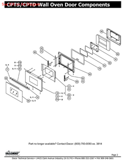 Buy DACOR Part# 82196 at PartsIPS