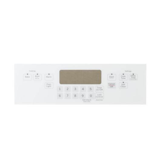Picture of RANGE CONTROL PANEL - WHITE - Part# WB07X20575