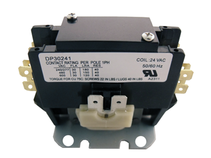 Picture of Sears CONTACTOR 30A 24V 1.5 POLE - Part# DP30241