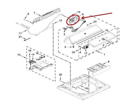 Picture of Whirlpool CNTRL-ELEC+CORE - Part# W11162440