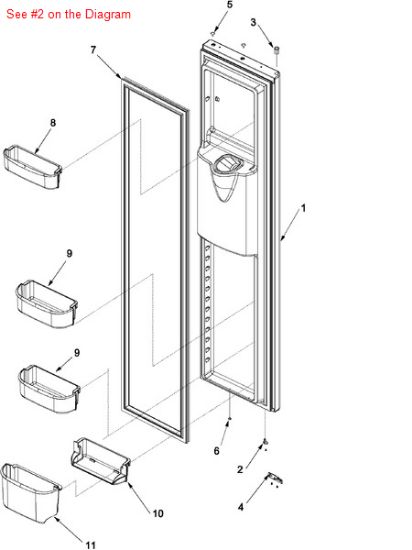 Picture of Whirlpool Jenn-Air KitchenAid Maytag Roper Admiral Sears Kenmore Norge Magic Chef Amana Refrigerator Door Closer Cam Kit - Part# R0181181
