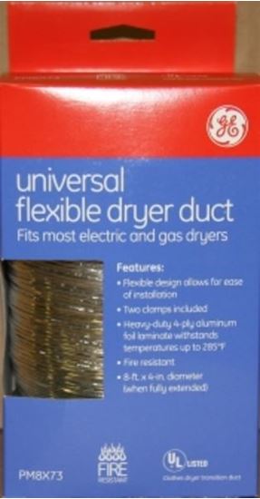 Picture of GE FLEX DUCT W 2CLMPS RET PAC - Part# PM8X73