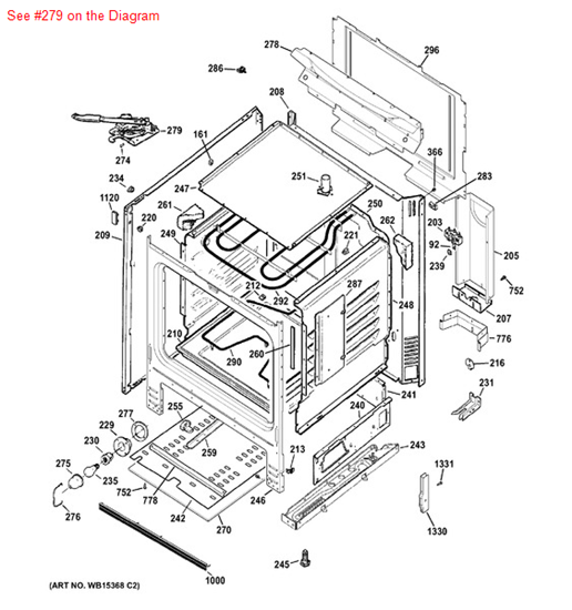 Picture of GE LATCH ASSEMBLY - Part# WB02K10149