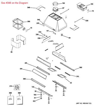 Picture of GE TOP COVER - Part# WB02X11050