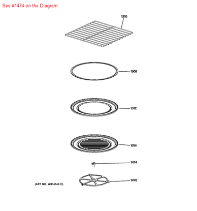 Picture of GE SHAFT TURNTABLE - Part# WB02X11360