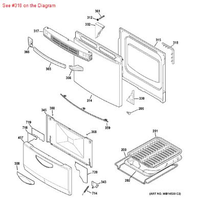 Picture of GE GASKET DOOR ASM - Part# WB04K10020