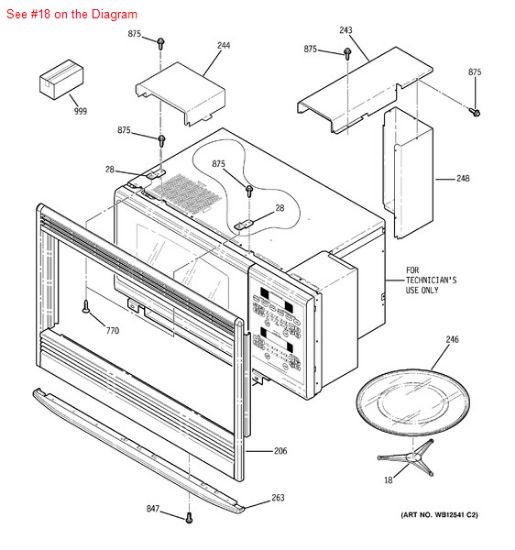Picture of GE GUIDE ROLLER ASS'Y - Part# WB06T10012