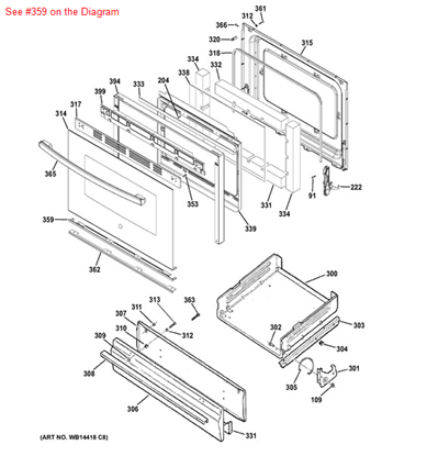 Picture of GE TRIM BOTTOM ASM - Part# WB07K10232