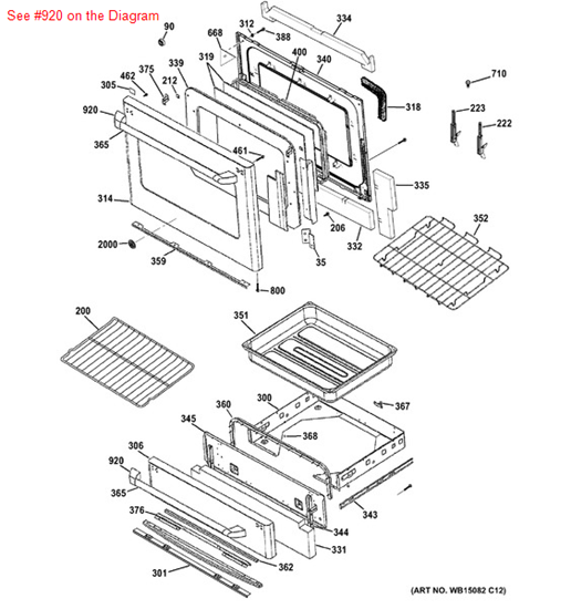 Picture of GE ENDCAP HANDLE - Part# WB07K10426