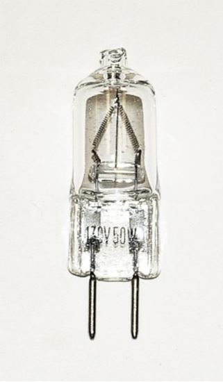 Picture of GE General Electric RCA Hotpoint Sears Kenmore Halogen Lamp 50W 130V GY6.35 Base - Part# WB08T10021