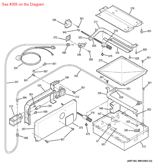 Picture of GE BAKE BURNER - Part# WB16K5062