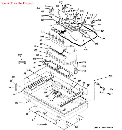 Picture of GE SWITCH HARNESS - Part# WB18T10410