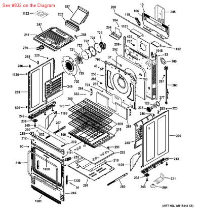 Picture of GE SCREW - Part# WB1K21