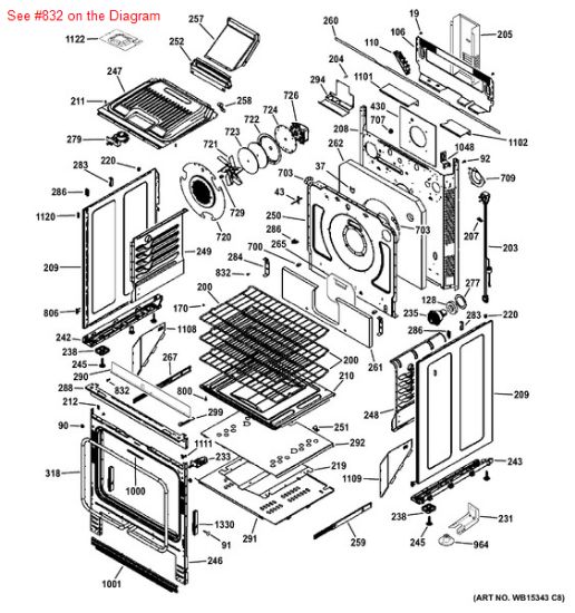 Picture of GE SCREW - Part# WB1K21
