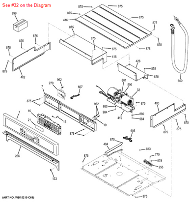 Picture of GE COOLING FAN - Part# WB26T10066
