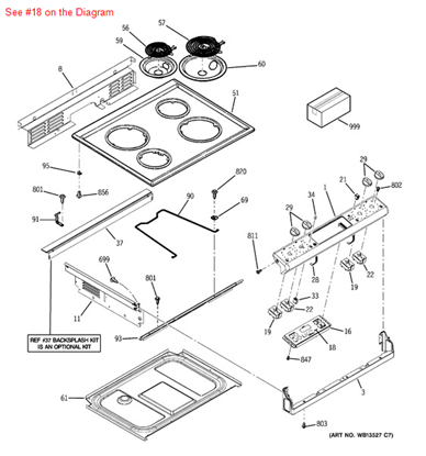 Picture of GE FACEPLATE GRAPHICS ASM - Part# WB27T11090