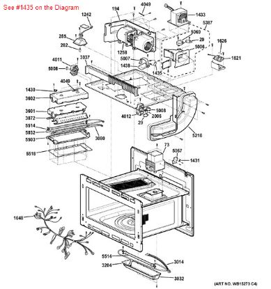 Picture of GE 3IODE ASSY,D - Part# WB27X10037