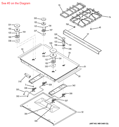 Picture of GE ORIFICE SPUD - Part# WB28T10011