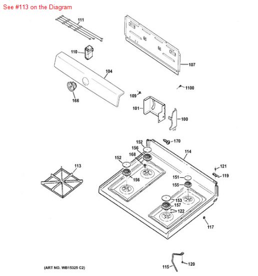 Picture of GE GRATE ASM HAIRPIN HV - Part# WB31X20643