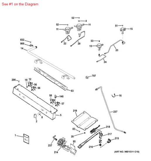 Picture of GE KIT LP CONVERSION ASM - Part# WB49X20214
