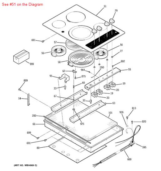 Picture of GE GLASS MAINTOP ASM BK - Part# WB62T10584