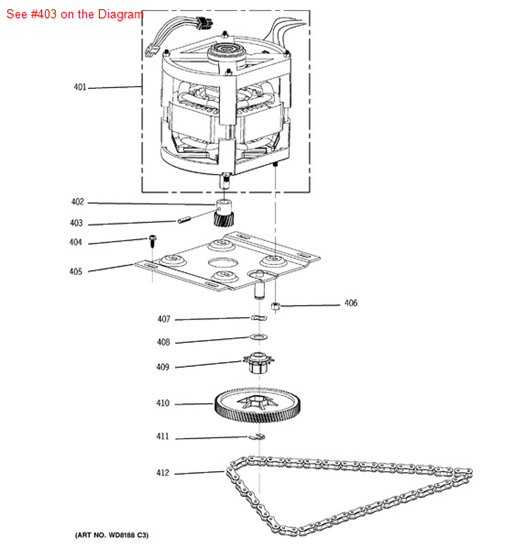 Picture of GE SPRING SLOTTED PIN - Part# WC01X10019