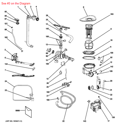 Picture of GE GUIDE CASING - Part# WD01X10306