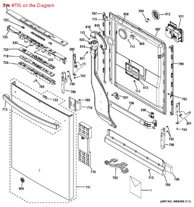 Picture of GE ATTACH STRIP - Part# WD01X10633