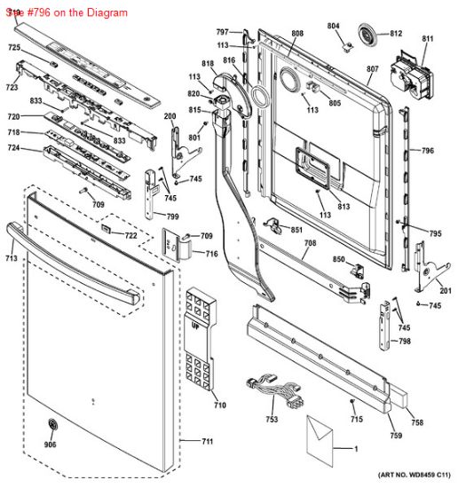 Picture of GE ATTACH STRIP - Part# WD01X10633