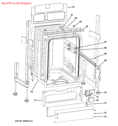Picture of GE COVER JUNCTION BOX - Part# WD12X10257