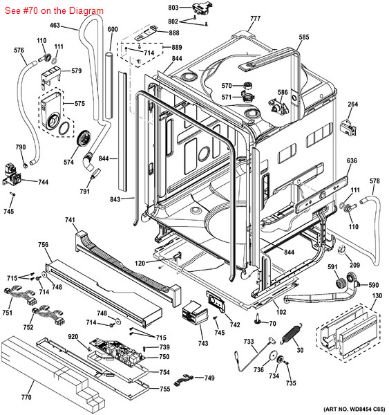 Picture of GE LEVELING SCREW - Part# WD12X10417